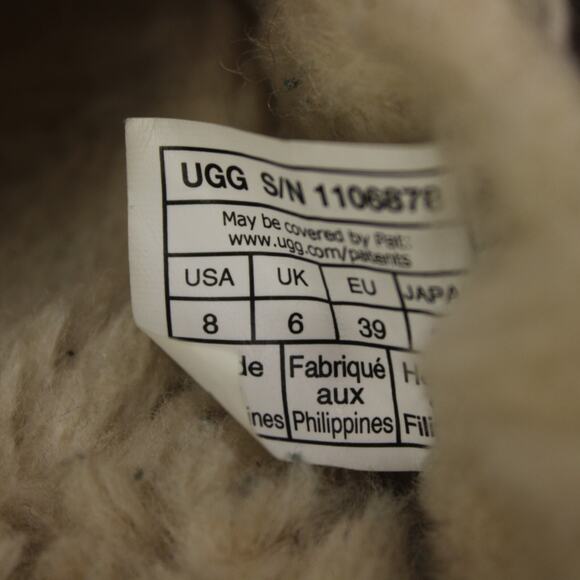 UGG Suede Shearling Slippers Slip On Womens 8 Brown Comfort - Picture 10 of 10